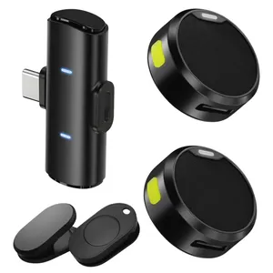 Microfone Lapela Sem Fio Usb-c Para Gravação Profissional