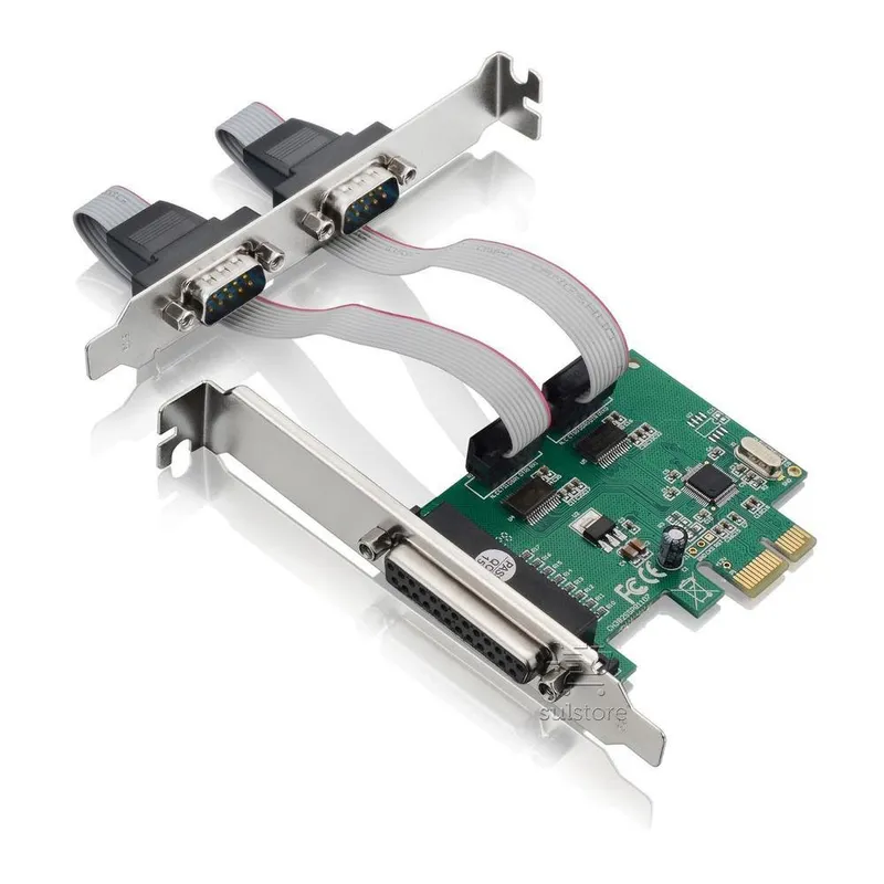 Placa Pci Express X1 2 Seriais 1, Paralela, Low Profile, Feasso - Jpp-04