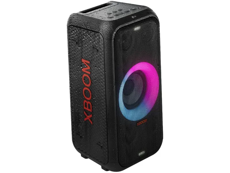Caixa de Som LG Xboom XL5T Bluetooth Portátil IPX4 200W RMS Iluminação de Festa e Visor de Pixel LED