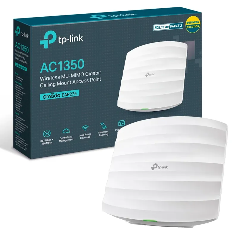 Access Point Tp-Link Eap225 Wireless, AC1350, Gigabit Mu-Mimo, Teto, Dual Band