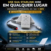 Conversor Impermeável Starlink Mini 12V/24V Para 30V Cabo 2m