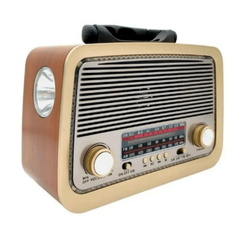 Radio Retro, Caixa De Som Portatil, Bluetooth, Recarregavel