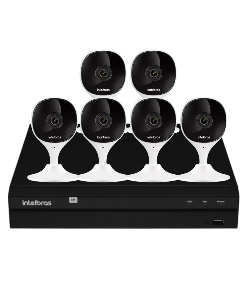 Kit 6 Câmeras Intelbras Imx-c Full Hd Nvd 1408 Intelbras Sem Hd.
