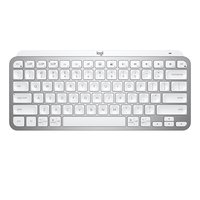 Teclado Sem Fio Logitech MX Keys Mini, Iluminação Smart, Bluetooth, USB, Easy-Switch, Recarregável, Cinza Claro - 920-010506