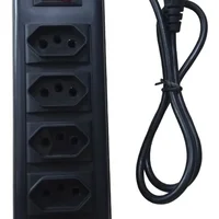 Extensão Elétrica Coletek 5 Tomadas Filtro Linha Régua Bivolt
