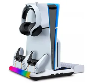 Suporte Cooler Resfriamento Ps5 Normal Ps5 Slim Ps5 Pro Carrega 2 Controles