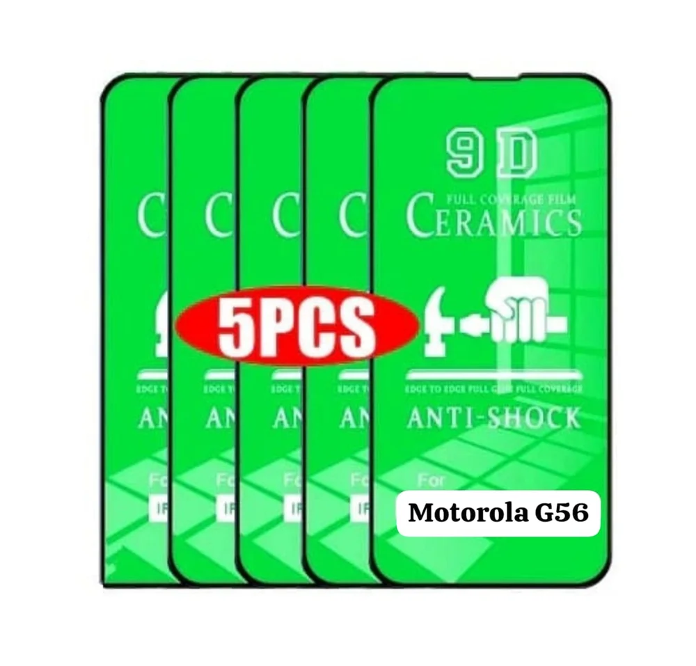 5un Película Frontal Protetora 9d De Cerâmica Flexível Para Moto G56 5g