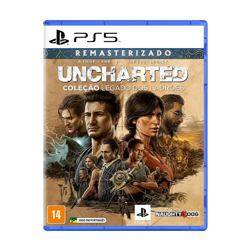 Jogo Uncharted Remasterizado Coleção Legado Dos Ladrões - Ps5 Mídia Física