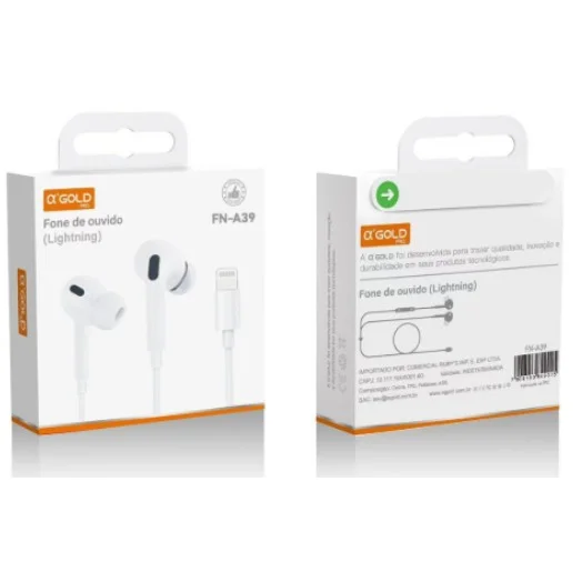 Fone De Ouvido Estéreo Compatível Com Iphone Xr 11 12 13 14 Branco