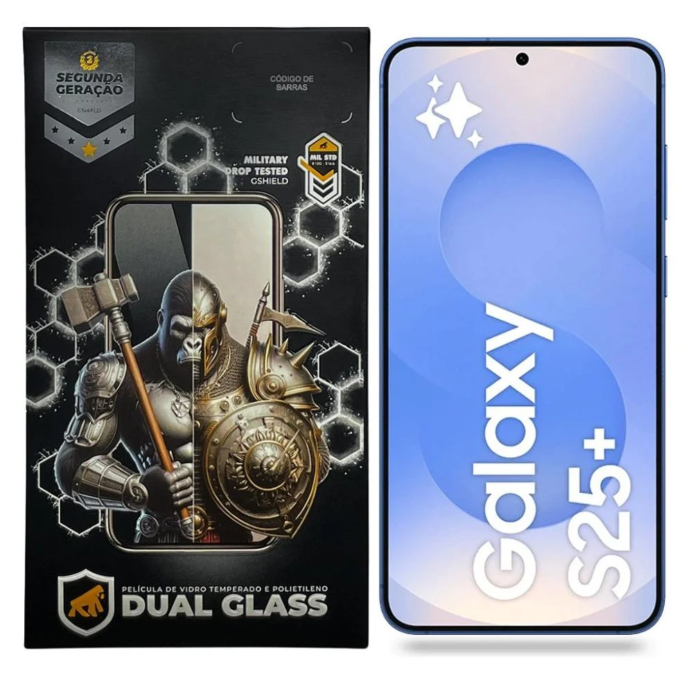 Película Para Samsung Galaxy S25 Plus - Dual Glass Preta - Gshield