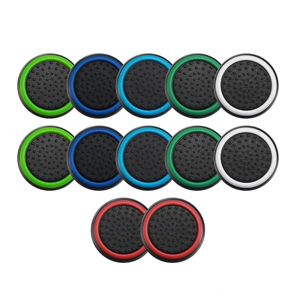 4 Pares De Grips P/ Controle Anti Derrapante Silicone Botão Analógico Do Joystick Cor: Branco.