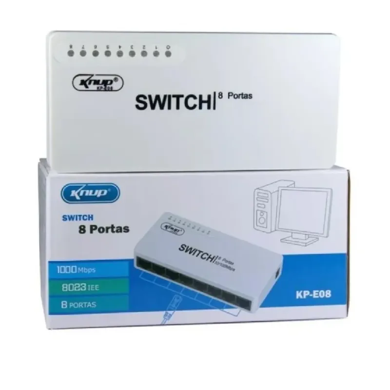 Hub Switch 8 Portas Gigabit 10/100/1000 Mbps Sw106