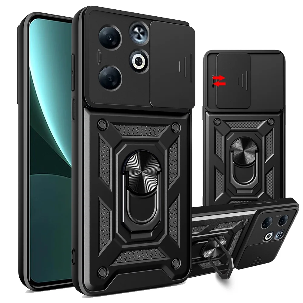 Capa Capinha Case Para Infinix Smart 8 Pro 4g - Protetora Resistente Anti Impacto Queda Armadura Militar Cor:preto