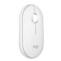Mouse Sem Fio Logitech Pebble 2 M350s, USB Logi Bolt ou Bluetooth e Pilha Inclusa, com Clique Silencioso, Branco - 910-007047