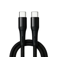 Cabo Usb-c P/ Usb-c Nylon 1m Preto - Carregador Rápido - Preto