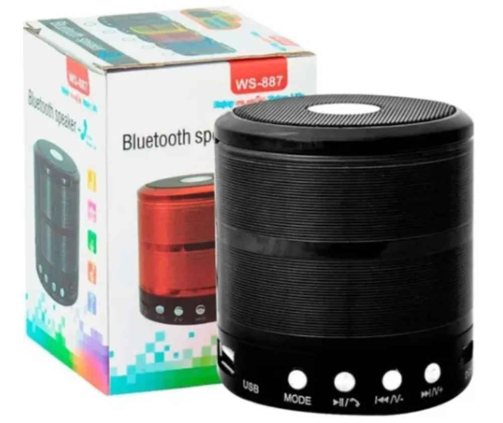 Mini Caixa De Som Portátil Altomex, Usb, Speaker. Bluetooth - Preto