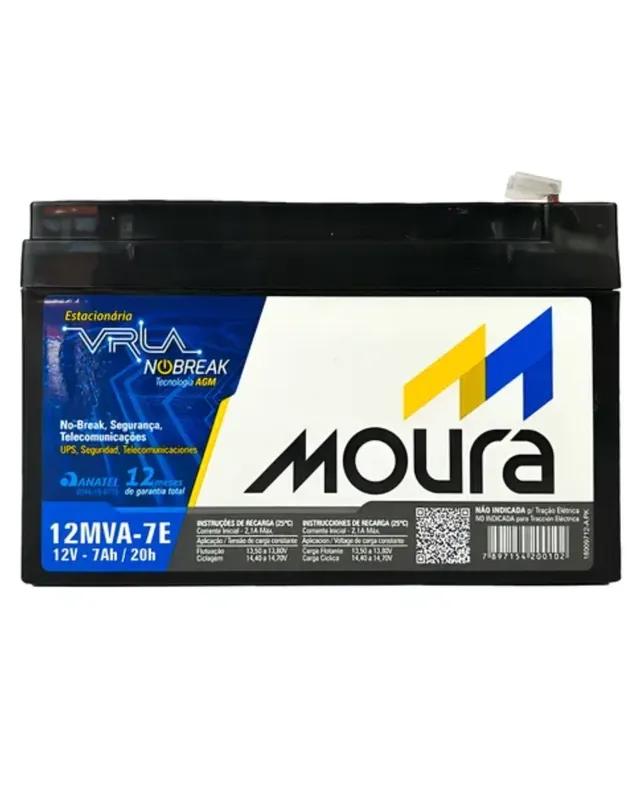 Bateria Nobreak 12v 7ah 12mva-7e Moura