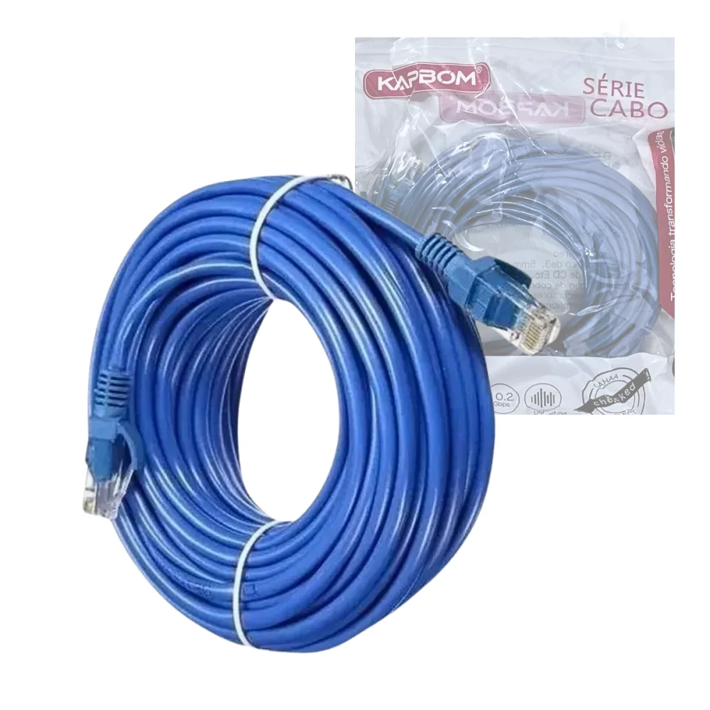 Cabo De Rede 15 Metros Cat5e Ethernet Rj45 Kapbom Kap-w-15m