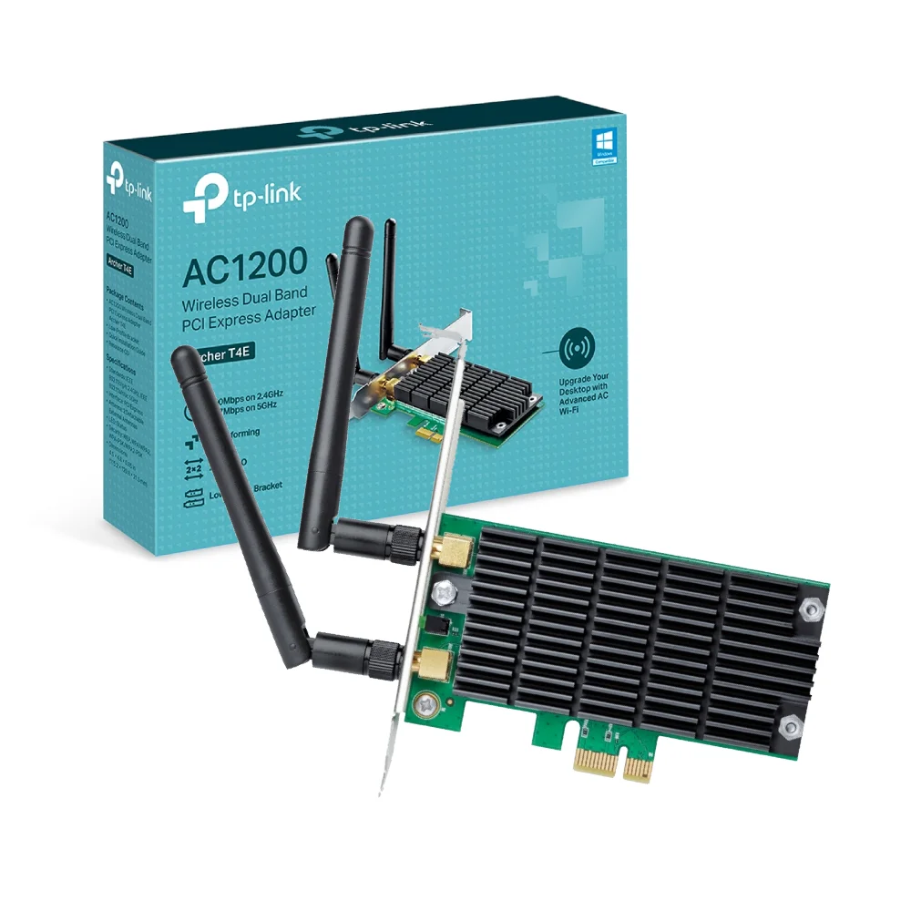 Adaptador De Rede Wireless Tp-link Ac1200 Archer T4e Dual Band 2.4/5 Ghz PCi Archer T4e(us) Ver 1.0
