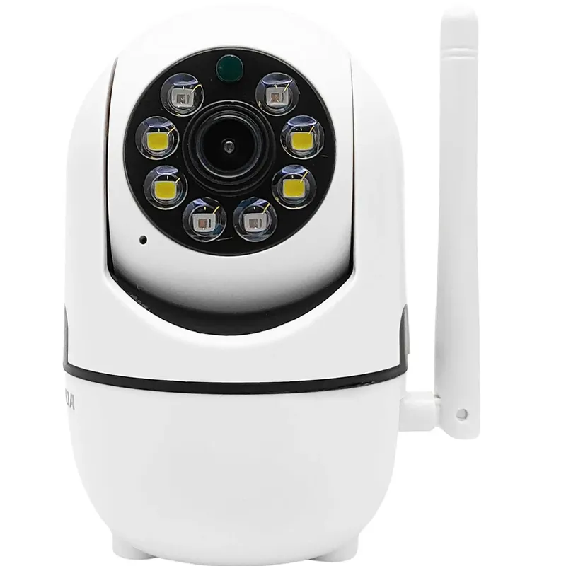 Câmera De Vigilância Full HD Babá Eletrônica Wifi Giratória Com Visão Noturna e Alerta De Movimento