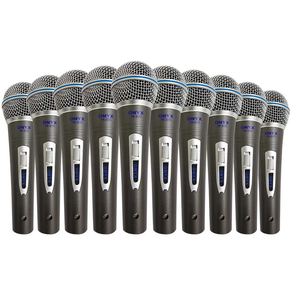 Kit 50 Microfones Dinâmicos Com Fio Tk 22c Onyx