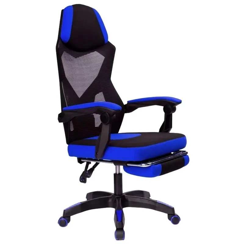 Cadeira De Escritório Fortt Verona, Até 120KG, Com Rodinhas, Encosto Em Tela Mesh, Azul - Cegf01-A