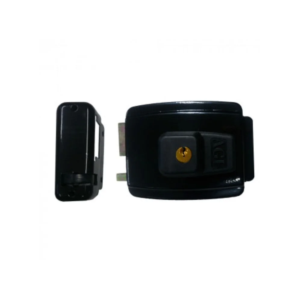 Fechadura Mini AGL 12V Preta 42MM Ch.simples