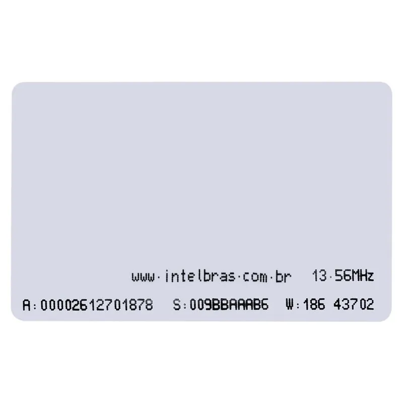 Cartão De Acesso Crachá Rfid 13,56 Mhz Th 2000 Mf Intelbras