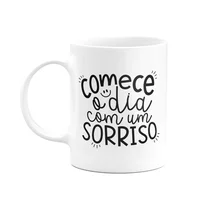 Caneca Motivação - Comece O Dia Com Um Sorriso