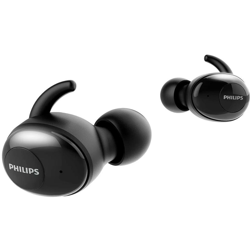 Fone De Ouvido Bluetooth, Earbud Philips Upbeat, Microfone, Case Carregador, Preto - SHB2505BK