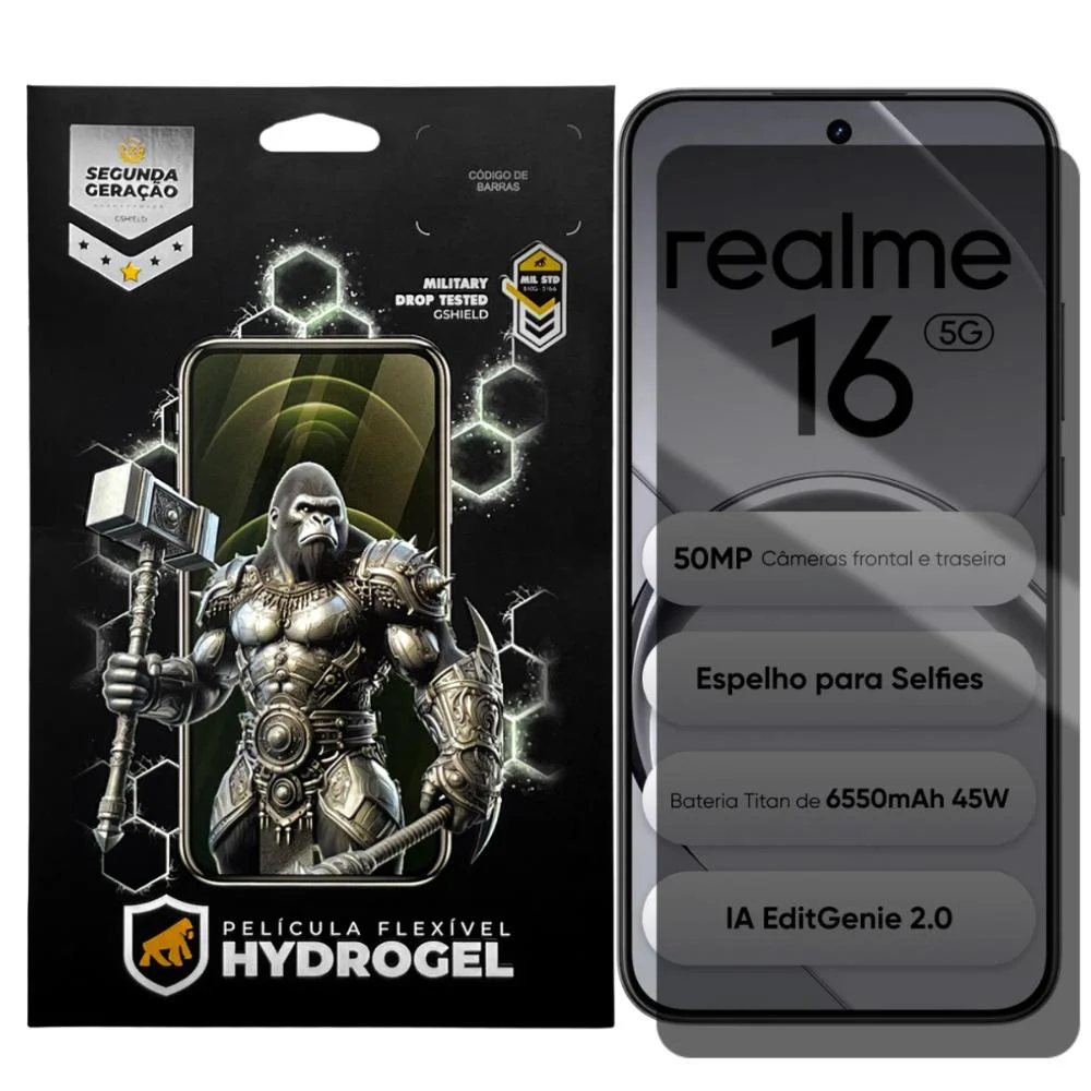 Película Para Realme 16 5g - Privacidade Hydrogel - Gshield