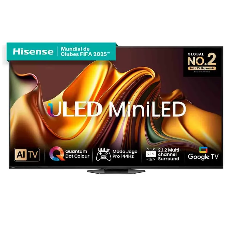 Smart Tv Hisense QLED Mini Uhd 4k 75” " Frequência 144 Hz E Wi-fi - 75u86lua