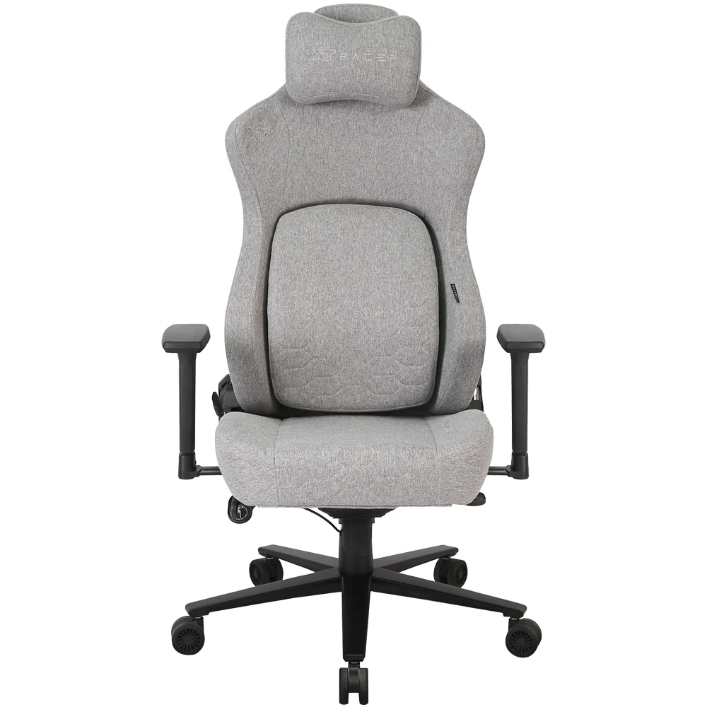 Cadeira Gamer E Escritório Xt Racer Em Tecido Até 140kg Quantum - Cinza