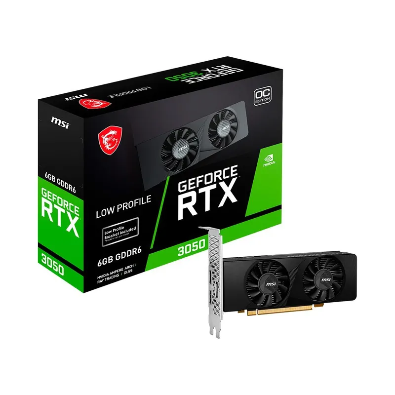 Placa De Vídeo MSI RTX 3050 LP OC NVIDIA Geforce Low Profile