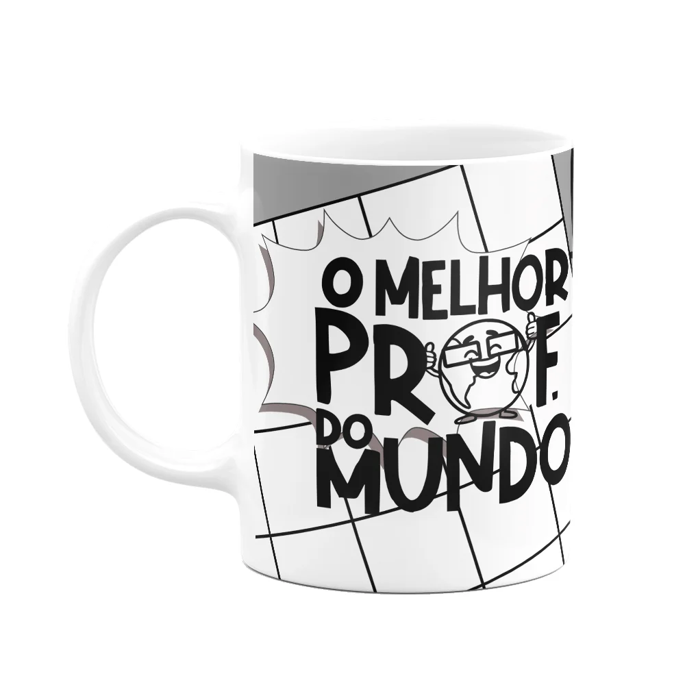 Caneca Professores - O Melhor Prof Do Mundo - Bg-grey