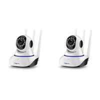 Kit 2 Câmeras De Segurança Ip, Sem Fio, Wifi, HD 720p, Robo Wireless