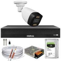 Kit 1 Câmera Segurança Intelbras, Color 1080p 2.8mm Dvr