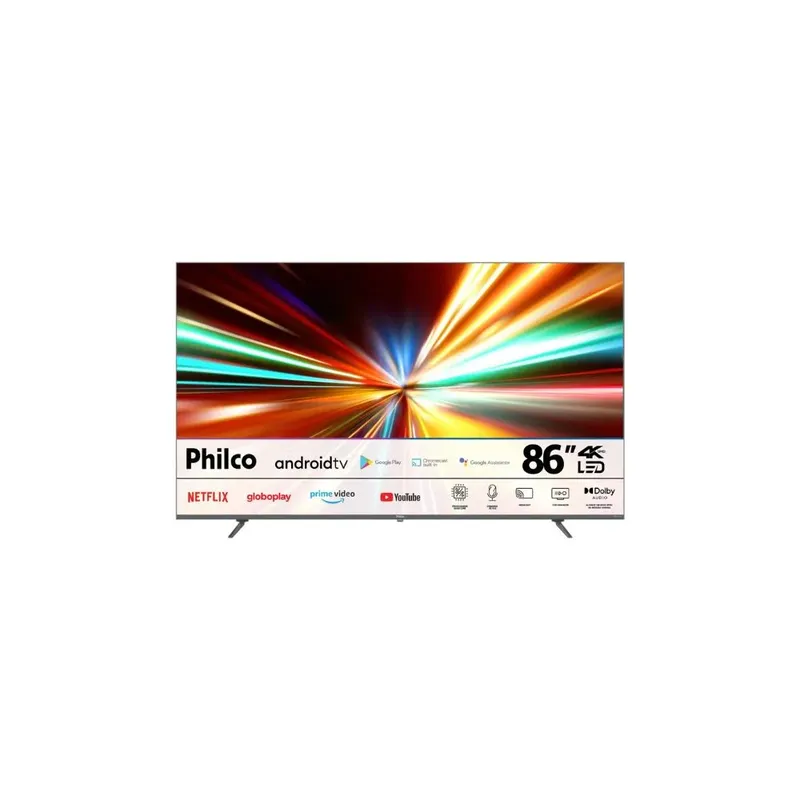 Smart Tv 86 QLED Philco P86kaa Uhd 4k Android Hdr 110/220v