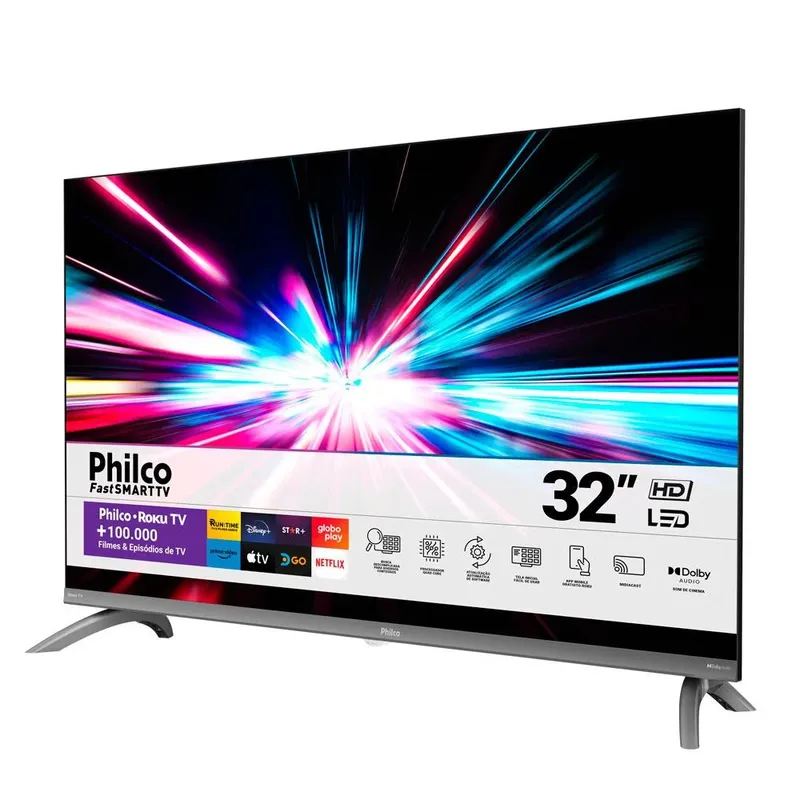Smart Tv LED 32” Hd Philco Ptv32cra Preta - Bivolt - Preto