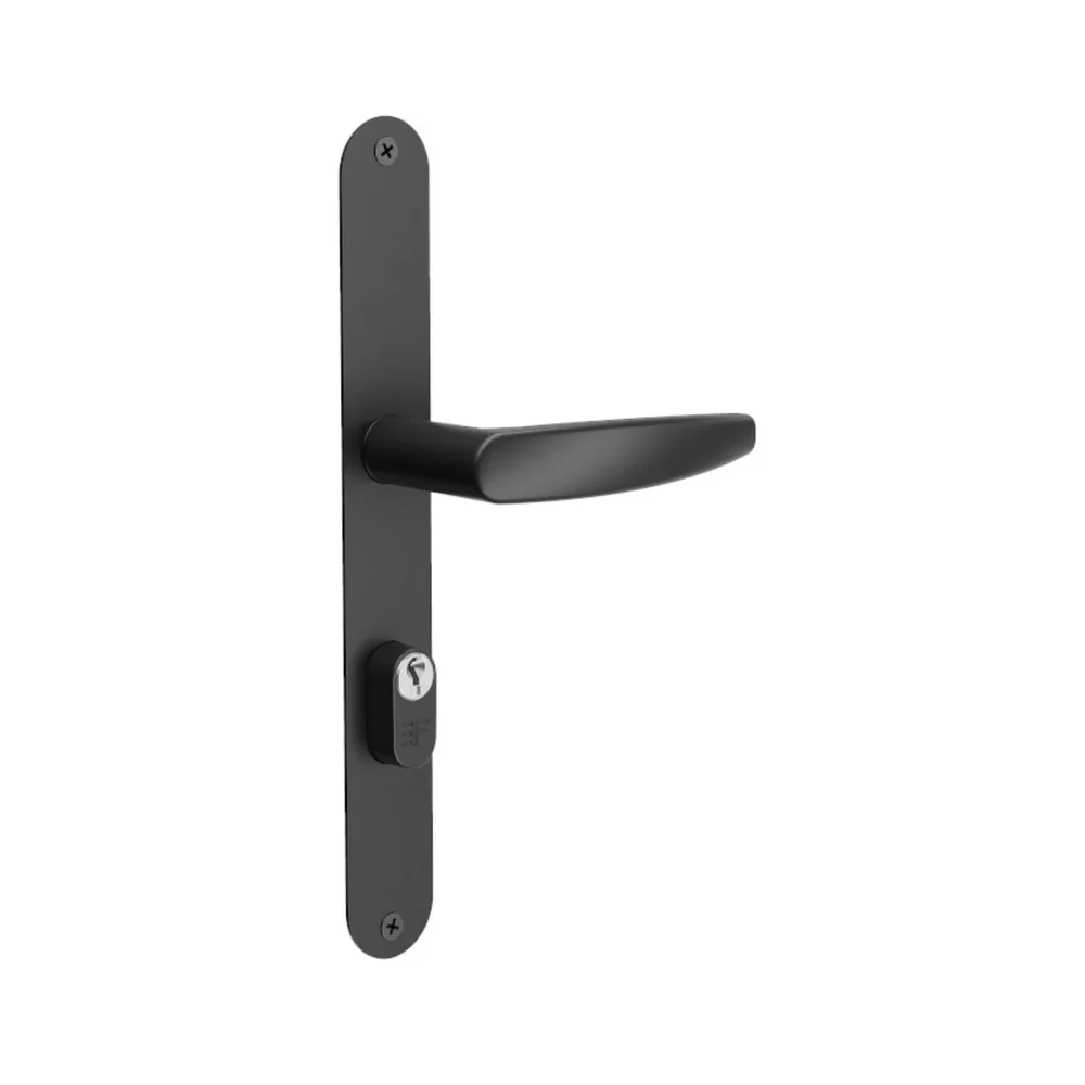 Fechadura Perfil Estreito 522/11250 Externa Espelho Preto 21mm Cil50 3f