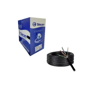 Cabo De Rede Telecam Lan 4p Cat5 300m 4px24awg Preto