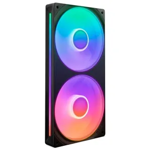 Ventoinha NZXT Single-frame F Series, LED RGB Core, 240mm, 2x 120mm, Preto - RF-U24HF-B1