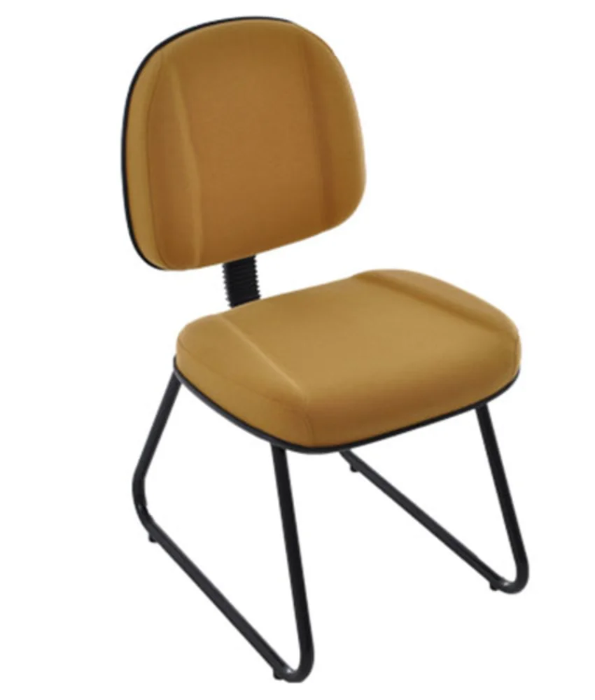 Cadeira Design Office Móveis Gerente, Com Base Fixa Trapézio, Classic - Amarelo