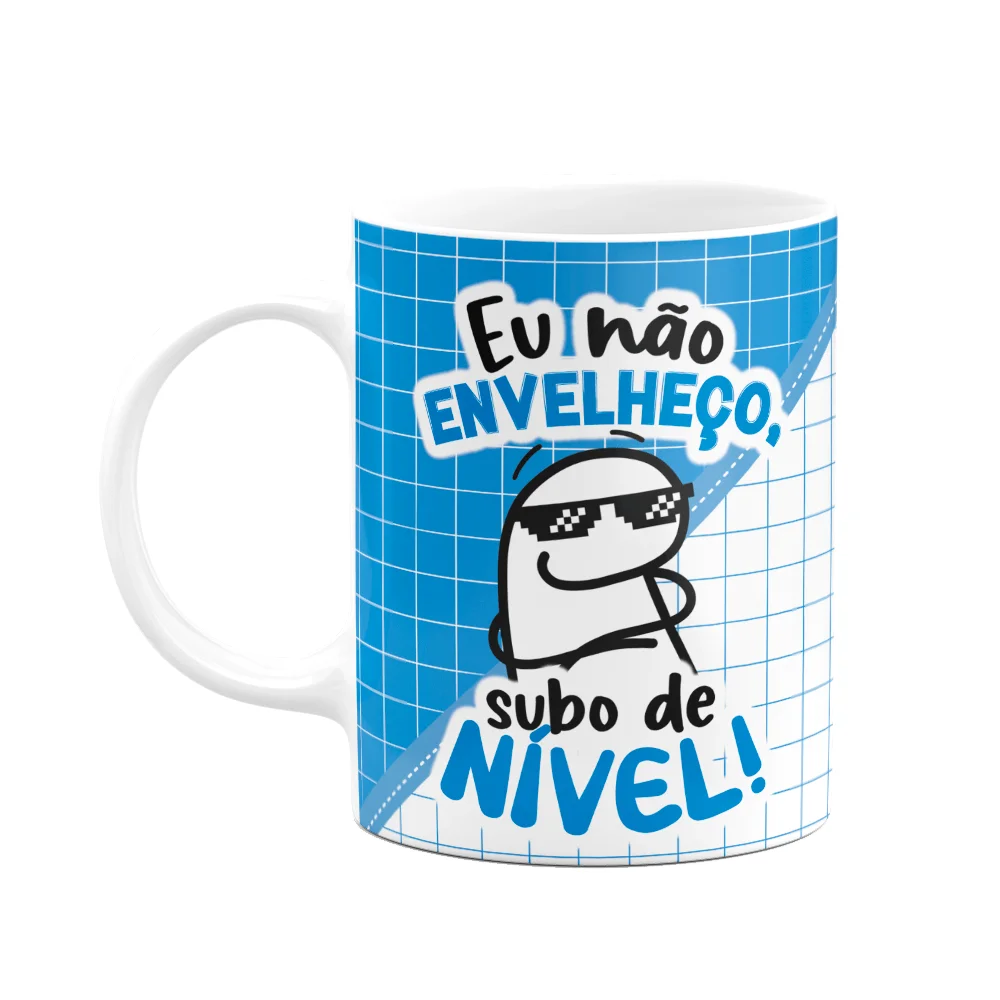 Caneca Flork Pais - Eu Não Envelheço, Subo De Nível