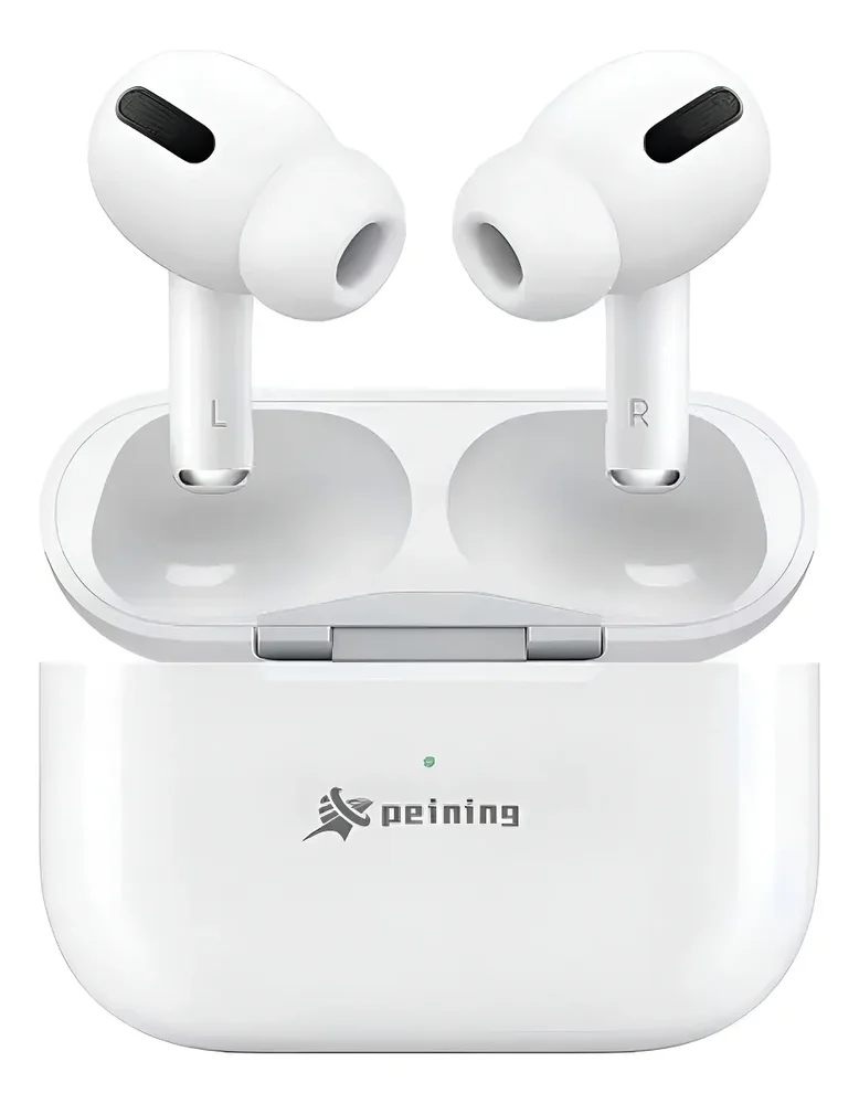 Fone De Ouvido Bluetooth Cor Branco Luz Verde Peining