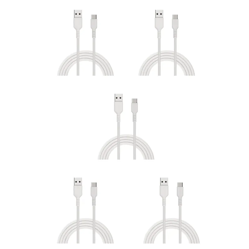 Kit 5 Cabo De Dados E Carregamento, Micro USB V8, 2M