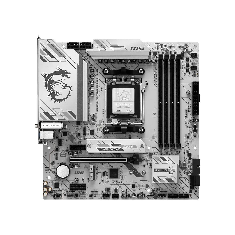 Placa-Mãe MSI B850M GAMING PLUS WIFI6E, AMD, AM5, Micro-ATX, DDR5, Wi-Fi - B850MGPWIFI6E