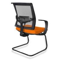 Poltrona Diretor Com Encosto, Tela Mesh, Linha Net Design - Laranja