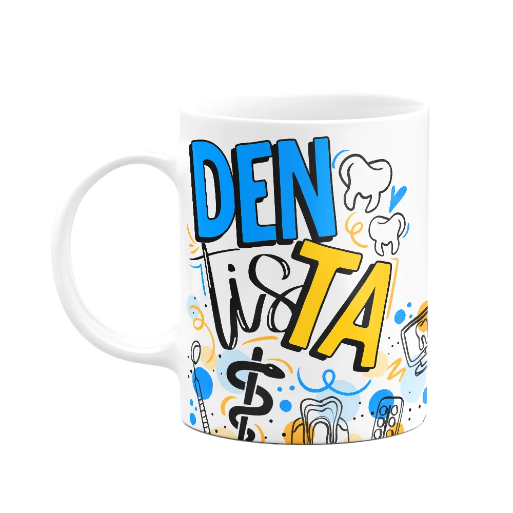 Caneca Profissões - Dentista - 325ml - Branca