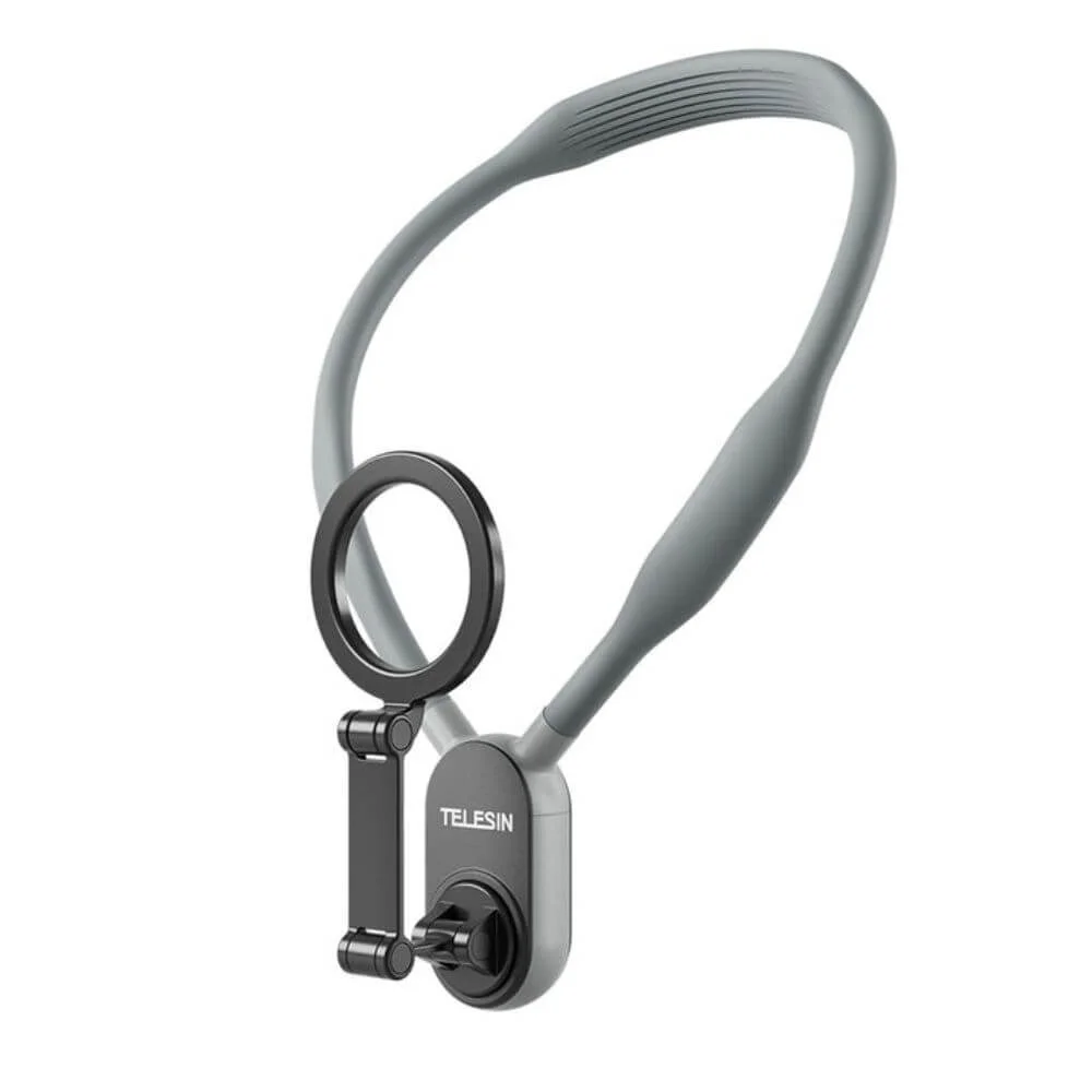 Alça De Pescoço Com Suporte Magnético Para Celular - Telesin Cor:cinza